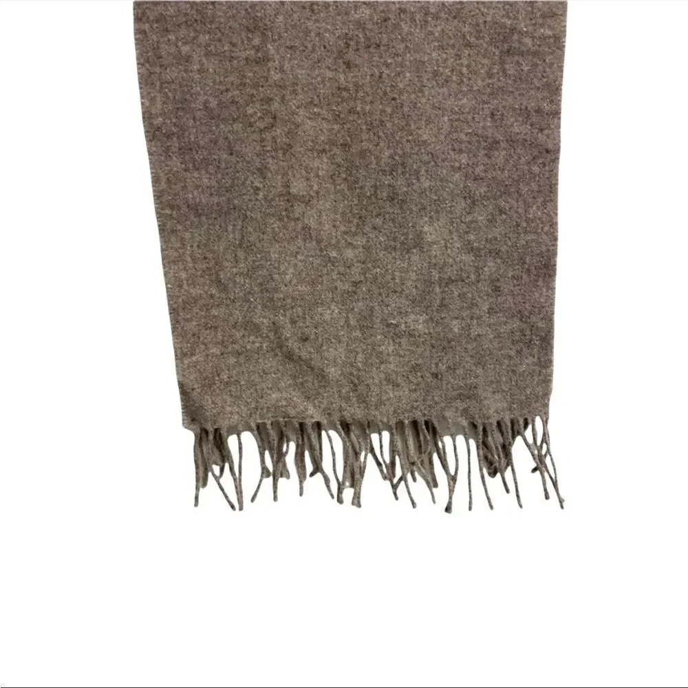 LAMBSWOOL SCARF Wool Fall Winter Made In Italy Brown One Size